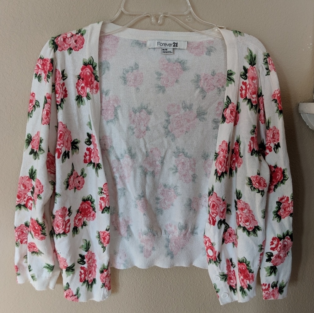 Floral Print Cardigan